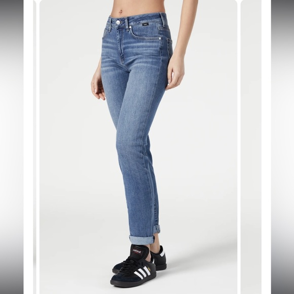 Mavi Kathleen High Rise Slim Boyfriend Jeans in Medium Blue Wash Size 31 - Picture 2 of 13